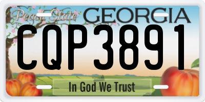 GA license plate CQP3891