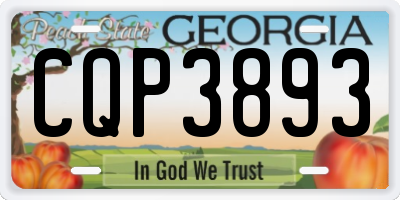GA license plate CQP3893