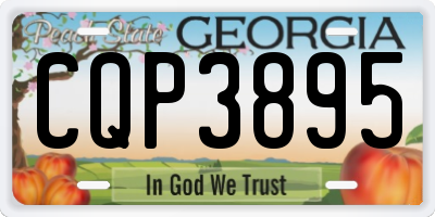 GA license plate CQP3895