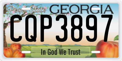 GA license plate CQP3897