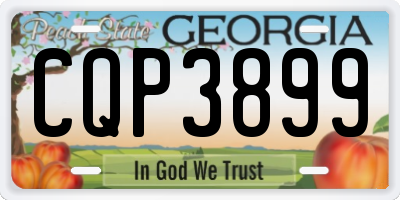 GA license plate CQP3899