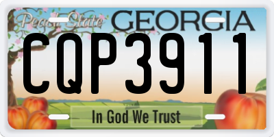 GA license plate CQP3911