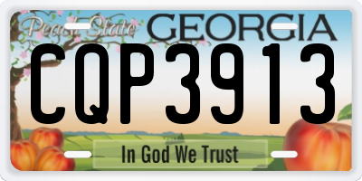 GA license plate CQP3913