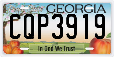 GA license plate CQP3919