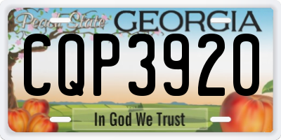 GA license plate CQP3920