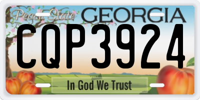 GA license plate CQP3924