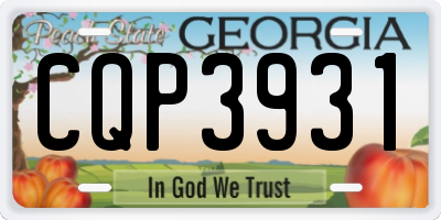 GA license plate CQP3931