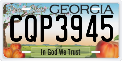 GA license plate CQP3945