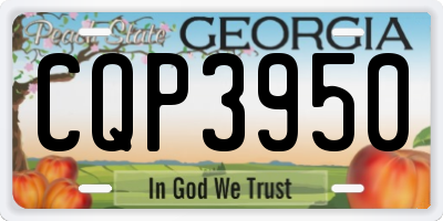GA license plate CQP3950