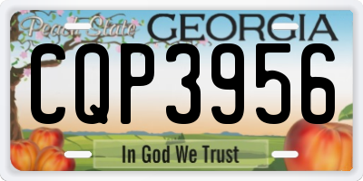 GA license plate CQP3956