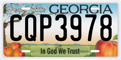 GA license plate CQP3978