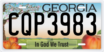 GA license plate CQP3983