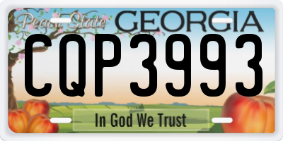 GA license plate CQP3993