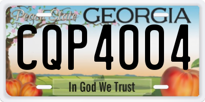 GA license plate CQP4004