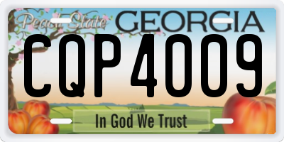 GA license plate CQP4009