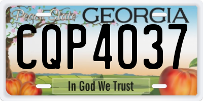GA license plate CQP4037