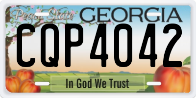 GA license plate CQP4042