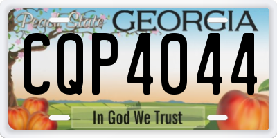 GA license plate CQP4044