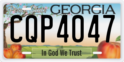GA license plate CQP4047