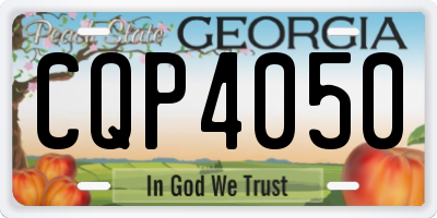 GA license plate CQP4050