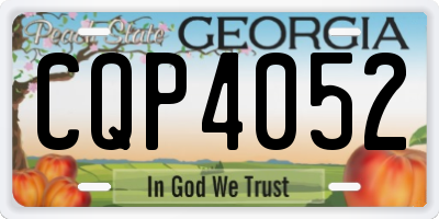 GA license plate CQP4052