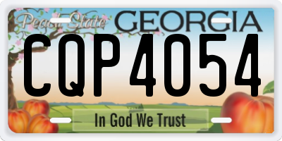 GA license plate CQP4054