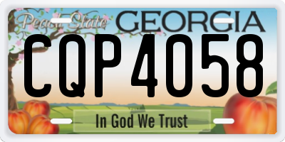 GA license plate CQP4058