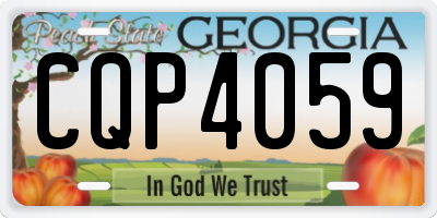 GA license plate CQP4059