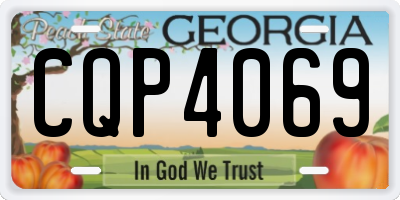 GA license plate CQP4069