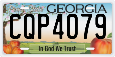 GA license plate CQP4079