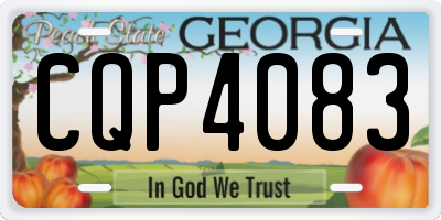 GA license plate CQP4083
