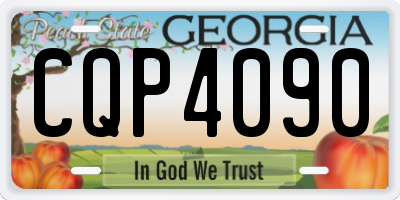 GA license plate CQP4090
