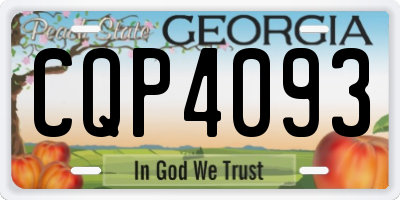 GA license plate CQP4093