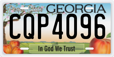GA license plate CQP4096