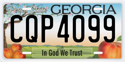 GA license plate CQP4099