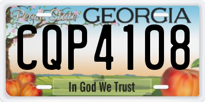 GA license plate CQP4108