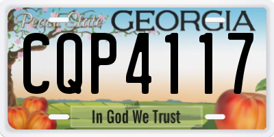 GA license plate CQP4117