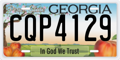 GA license plate CQP4129