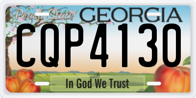GA license plate CQP4130