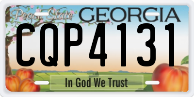 GA license plate CQP4131