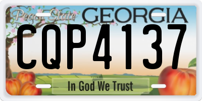 GA license plate CQP4137