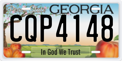 GA license plate CQP4148