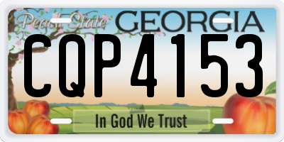 GA license plate CQP4153