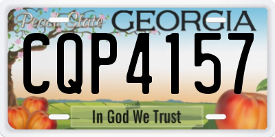 GA license plate CQP4157