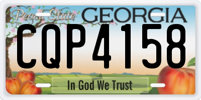 GA license plate CQP4158