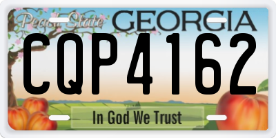 GA license plate CQP4162