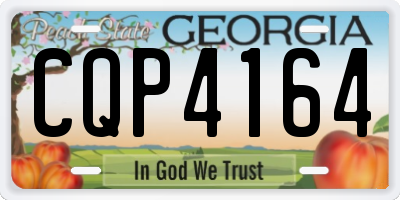 GA license plate CQP4164