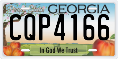 GA license plate CQP4166