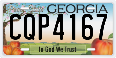 GA license plate CQP4167