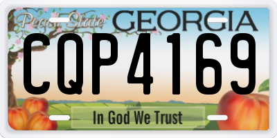 GA license plate CQP4169